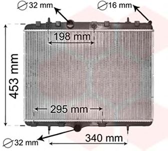 VAN WEZEL 40002255 -  Радиатор, охлаждение двигателя